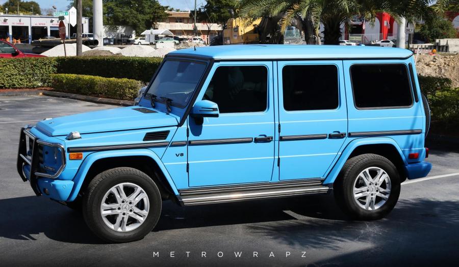 Mercedes-Benz G550 Matte Riviera Blue by MetroWrapz '2017
